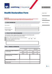 Health declaration form - AXA Life Insurance Singapore