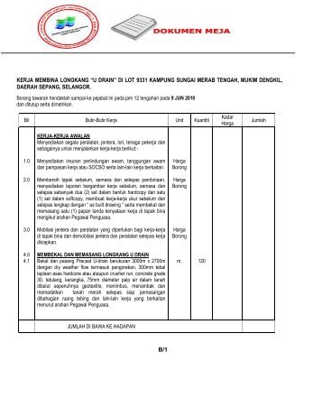 Fail Tender - Sistem Tender Dokumen dan Sebutharga - Selangor