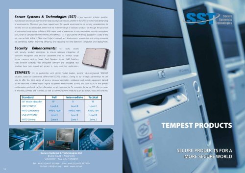 TEMPEST Products Overview - SST