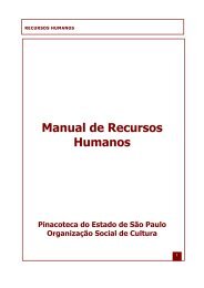 Manual de Recursos Humanos - Pinacoteca do Estado de São Paulo