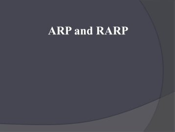 ARP and RARP