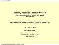 Sample Evaluation of NCSTRL - Computer Science Technical Reports