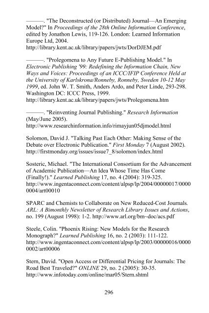 Scholarly Electronic Publishing Bibliography - Digital Scholarship