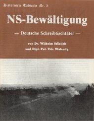 Historische Tatsachen - Nr. 05 - Udo Walendy und Wilhelm Staeglich