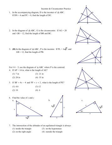 20 - Circumcenter & Incenter WKS