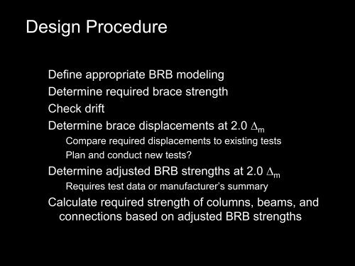 Buckling Restrained Braced Frames - SEAoT