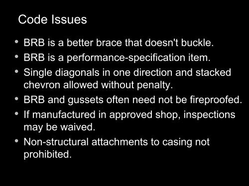 Buckling Restrained Braced Frames - SEAoT