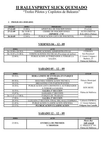 Reglamento completo (formato pdf) - Mallorca Rallye