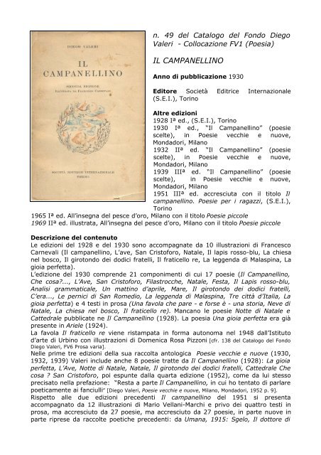 Il Campanellino Diego Valeri
