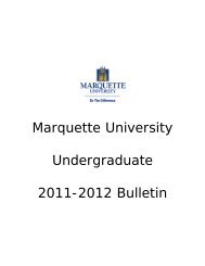 PDF for printing - Marquette University Bulletin