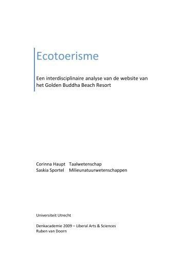 Ecotoerisme - Universiteit Utrecht