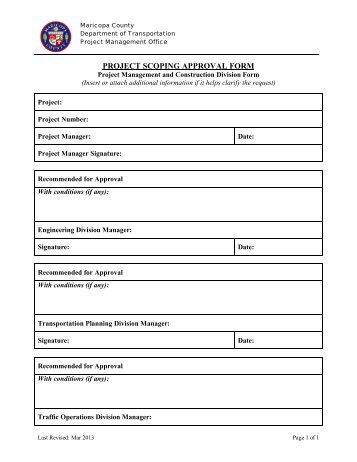 project scoping approval form - Maricopa County Department of ...