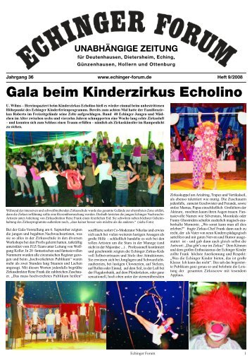 Gala beim Kinderzirkus Echolino - Echinger Forum