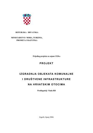 projekt izgradnja objekata komunalne i društvene infrastrukture na ...