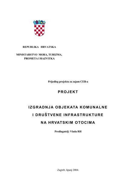 projekt izgradnja objekata komunalne i društvene infrastrukture na ...