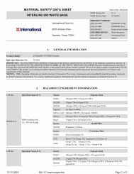 material safety data sheet interline 955 white base - datasheets ...