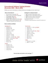 ConcordanceÂ® Software Training Schedule (November ... - LexisNexis