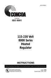 115-230 Volt 8000 Series Heated Regulator - Concoa