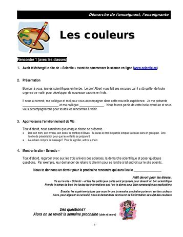 Les couleurs - Science en ligne