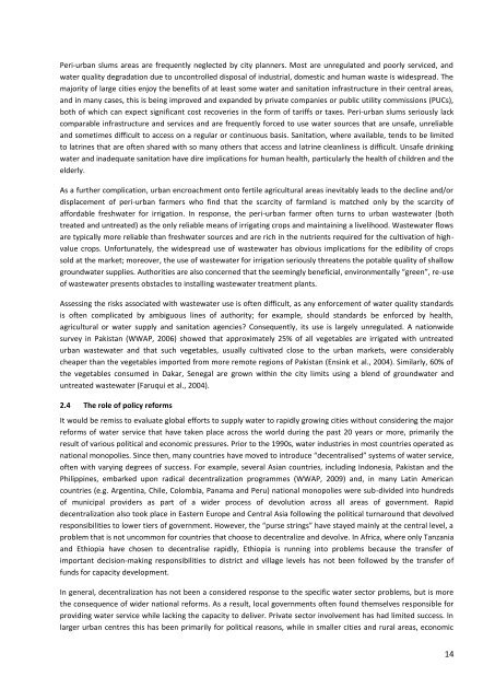 Thematic paper 3: Urban-rural tensions - Groundwater Governance
