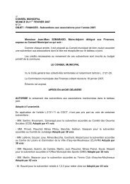 21.Subventions aux associations pour l'annÃ©e 2007. - Issy-les ...