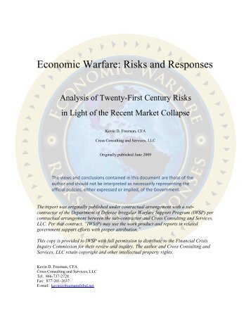 Economic Warfare: Risks and Responses - Deep Capture