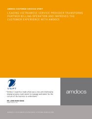 Amdocs' expertise made what was a new and challenging change ...