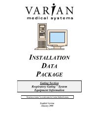 INSTALLATION DATA PACKAGE Gating Section ... - Varian