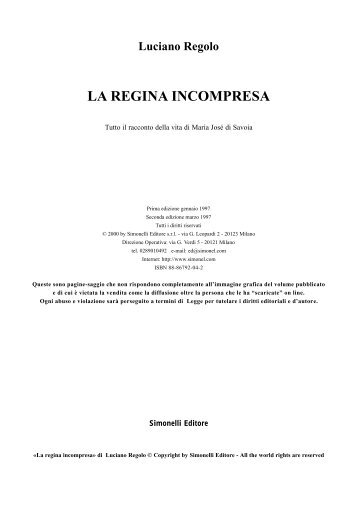 LA REGINA INCOMPRESA - Simonelli Editore S.r.l.