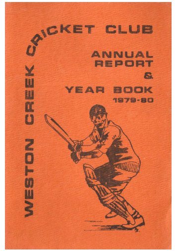 REPORT - Weston Creek Cricket Club