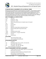 203 – Standard Drug and Equipment List- ALS Special Teams