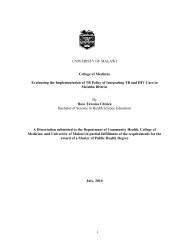 Rose Chisiza Dissertation.pdf - College of Medicine