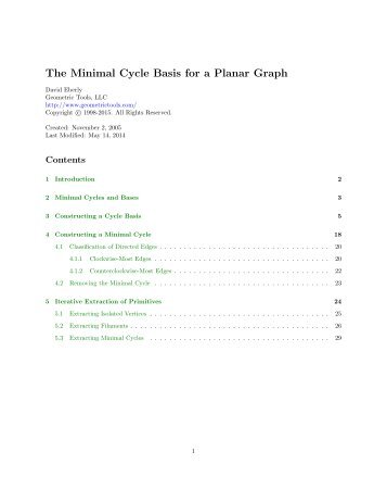 The Minimal Cycle Basis for a Planar Graph - Geometric Tools