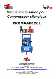 Compresseur PromaAir 20L - Promattex