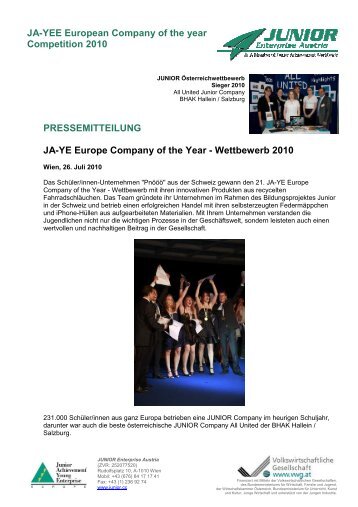 JA-YEE European Company of the year Competition 2010