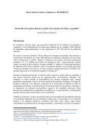 Desarrollo en los paÃ­ses africanos a partir de la relaciÃ³n con China