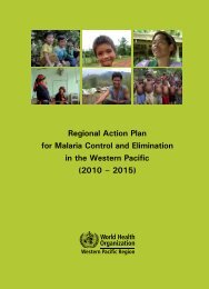 Regional Action Plan for Malaria Control and Elimination in the ...