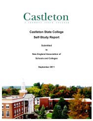 Self-study submitted to NEASC, September 2011 - Castleton State ...