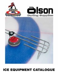 ICE EQUIPMENT CATALOGUE - Olson Curling Supplies
