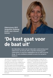 'De kost gaat voor de baat uit' - Jacqueline Zuidweg