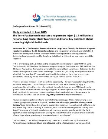 June 27, 2013 - Terry Fox Foundation