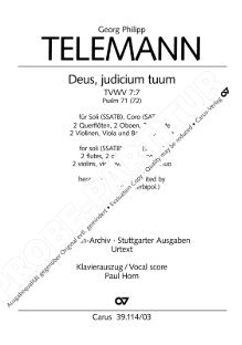 Georg Philipp Telemann: Deus, judicium tuum - Sheet music