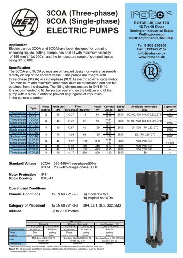 COA Electric Coolant Pumps - Rotor UK