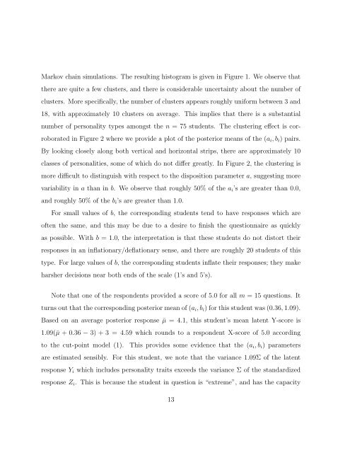 Bayesian analysis of ordinal survey data using the Dirichlet process ...