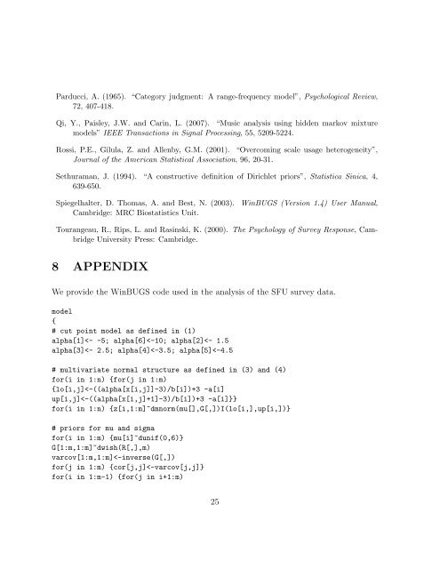 Bayesian analysis of ordinal survey data using the Dirichlet process ...