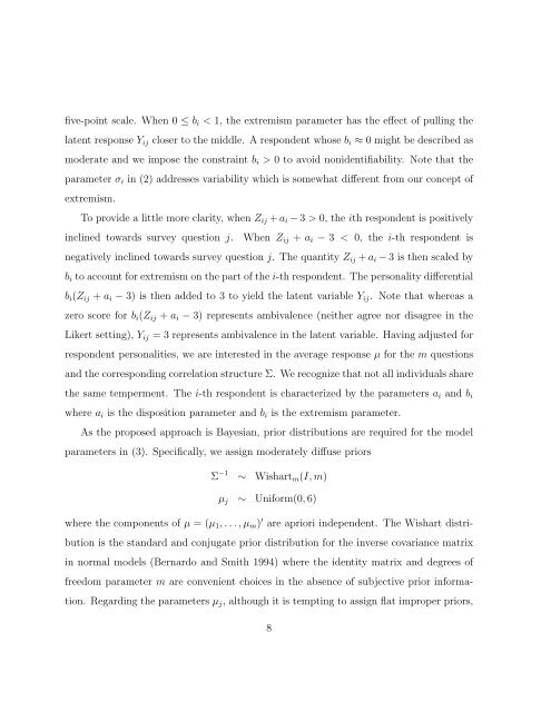 Bayesian analysis of ordinal survey data using the Dirichlet process ...