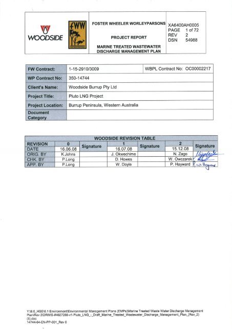 Microsoft Word - DRIMS-#4627288-v1-Pluto_LNG_ ... - Woodside