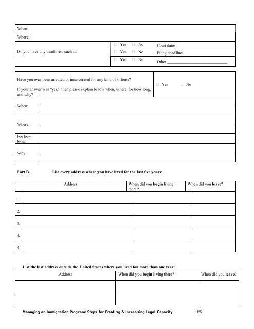 Sample Client Intake Form - Catholic Legal Immigration Network, Inc.