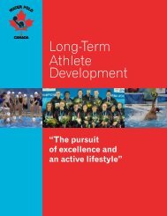 The pursuit of excellence and an active lifestyle - Water Polo Canada