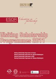 Visiting Scholarship Programme in Europe Visiting ... - myESR.org